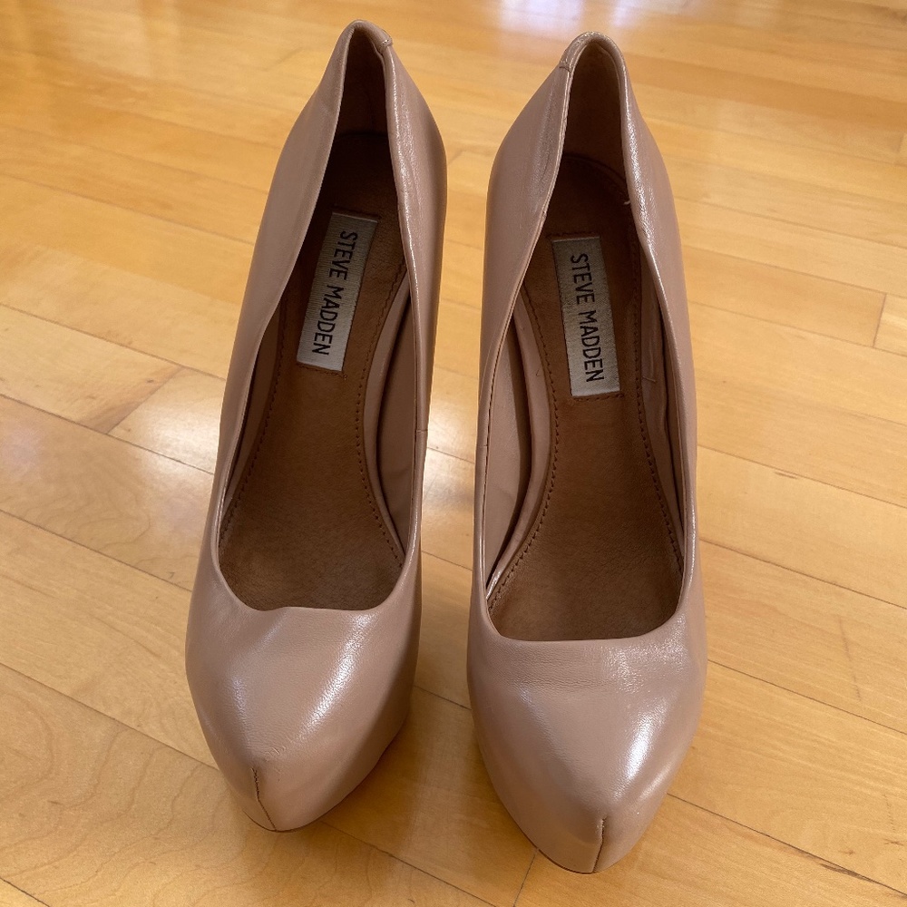 Nude Steve Madden Platform Heels